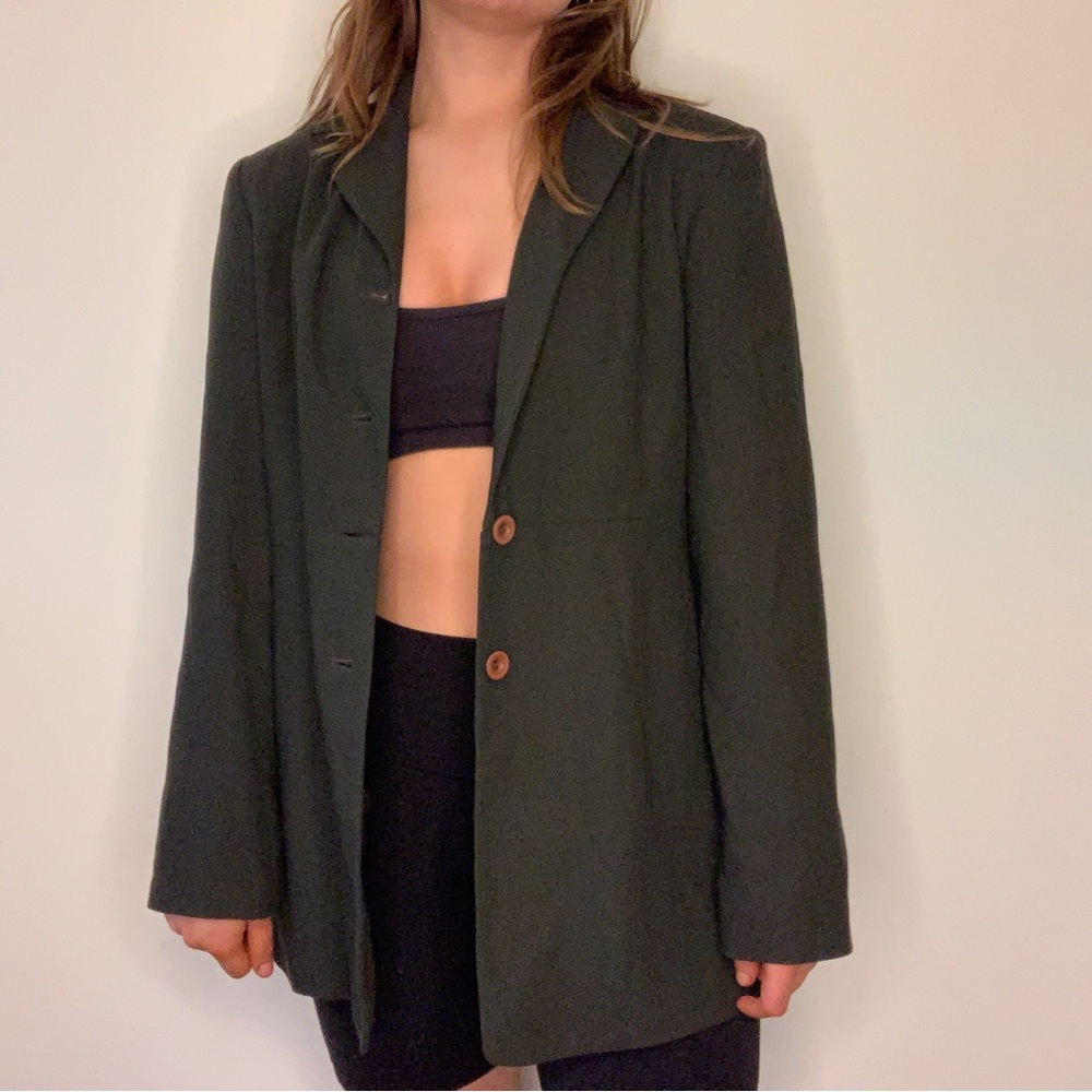 Olive green retro blazer